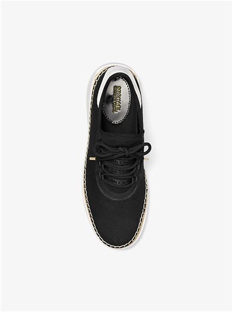 michael kors finch canvas and leather lace-up sneaker|Michael Kors .